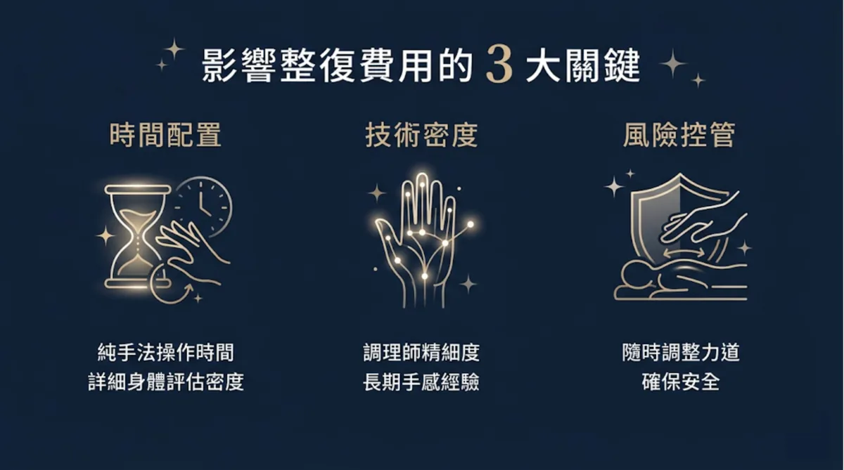 影響整復推拿費用的三大關鍵因素